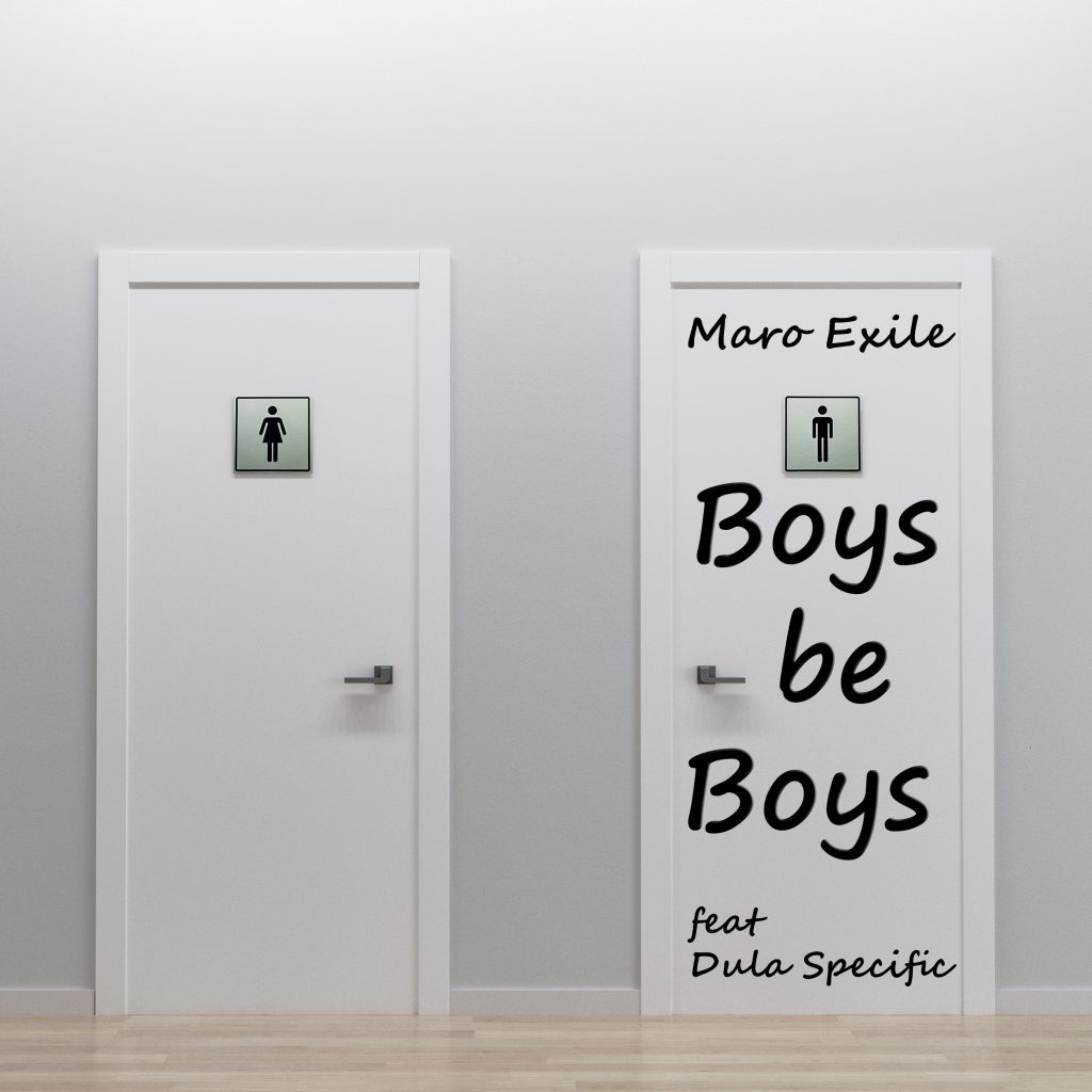 restroom doors men and women, WC doors, 3d render